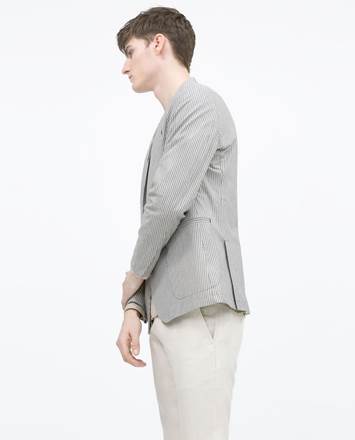 Only & Sons Men's Striped Cotton Blazer