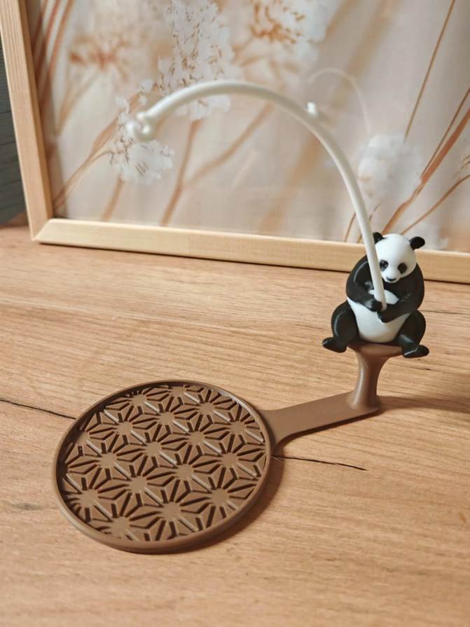 Porta-Saquinho de Chá Panda Pescador