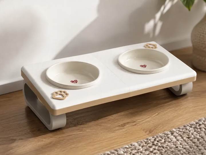 Suporte de tigela para animais de estimação simples e elegante